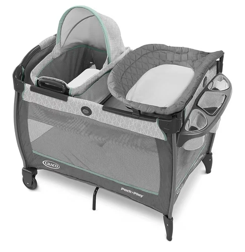 Graco Pack n Play Close2Baby Bassinet Playard, Portable Diaper Changer, (Derby)