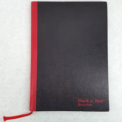 Black n' Red Recycled Notebook Business Journals, 11-3/4'' x 8-1/4'', 96 Sheets