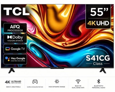 カナリア　TCL55C826 テレビ TCL 55” 4K UHD Smart Google TV S41CG Dolby Vision HDR Voice Remote