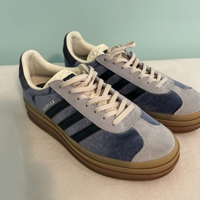 Adidas Originals Women's Gazelle Bold Shoes JQ5144 Preloved Ink / Aurora Ink