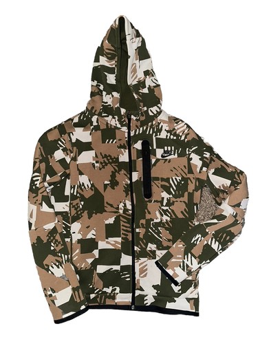 Nike Sportswear Tech Fleece Digital Camo Full Zip Boys Sz XL RARE Hoodie Jacket - Picture 2 of 5