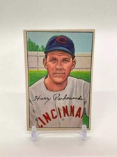 Harry Perkowski 1952 Bowman Rookie Card #202 Cincinnati Reds EX