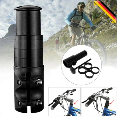 MARKENLOS MTB Fahrrad Lenker Erhöhung 120mm Bike Lenkergabel Vorbau Verlängerung Schwarz