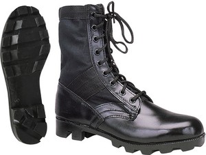 kids black military boots
