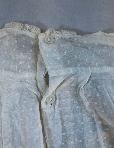 Vintage Handmade Embroidered White Infant Baby Dress with Matching Slip B18 - Picture 6 of 6