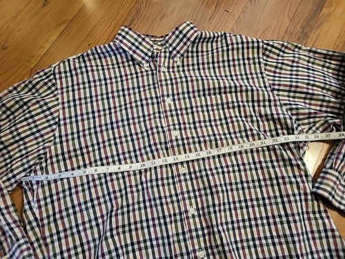 Brooks Brothers 346 The Original Polo Shirt XL Longsleeve Plaid Shirt 50" - Picture 2 of 9