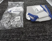 SmartPak 26048 Deluxe Fly Mask Silver w/ Navy Trim - Horse