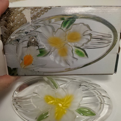 Studio Nova zarte Orchidee ovales GLAS Süßigkeitenschale - Bild 4 von 8