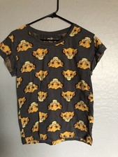 Vintage Lion King Simba Shirt 10 12 M Kids Disney All Over Print T-shirt Top