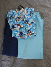 Woman's Xs Extra Small Scrub Pants And Top