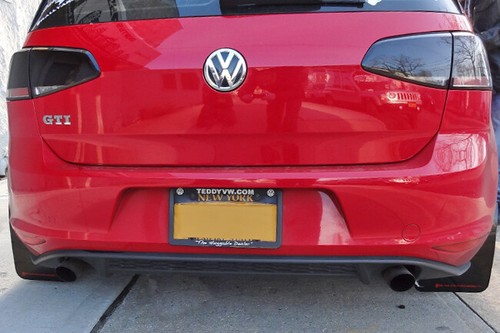 Rally Armor MF37-UR-BLK/SIL Black/Silver UR Mud Flaps for 18-21 MK7.5 VW Golf R - Picture 4 of 11