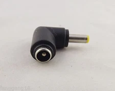 1pc 4.8mm x 1.7mm Male Plug to 5.5mm x 2.1mm Female Right Angle DC Power Adapter