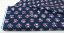 Cooperstown MLB MINNESOTA TWINS cotton fabric BY THE YARD (60358) Mini Logo
