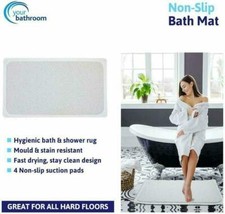 EXTRA LARGE DURABLE NON-SLIP BATH MAT SHOWER RUG BATHTUB SIZE 75CM X 43CM