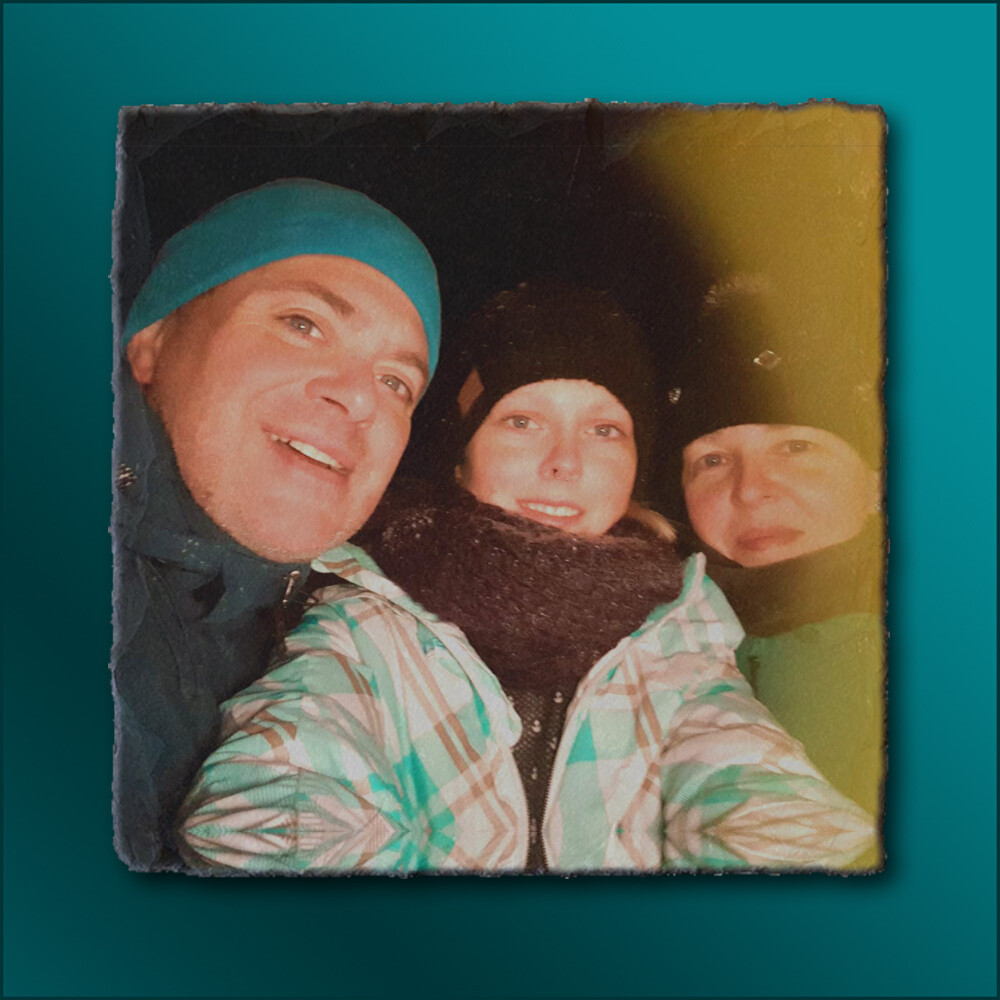 Schiefertafel 10cm x 10cm bedruckt mit ihrem Bild / Foto oder Spruch