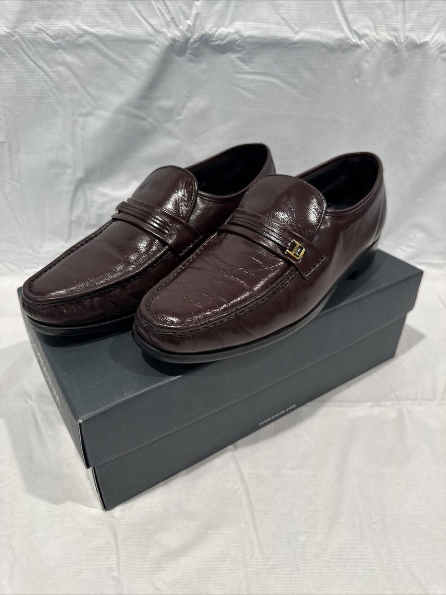 Florsheim Riva Burgundy Dress Shoes 17088-05 Leather Loafer  display picture 3