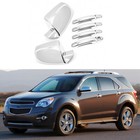 For 2010-2017 GMC Terrain Chevy Equinox Mirror Covers+Door Handle Covers Chrome