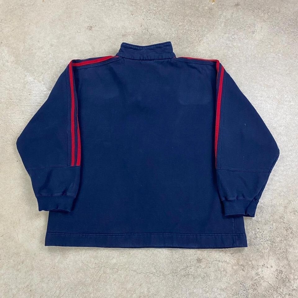 Vintage 90s Starter 1/4 Zip Sweatshirt Size Large Navy Blue