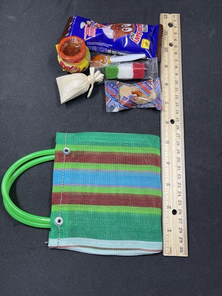 Mini Bolso Mexicano de Malla con Caramelos Niñas Bolsa Mandado Con Dulces 5x5 Pulgadas