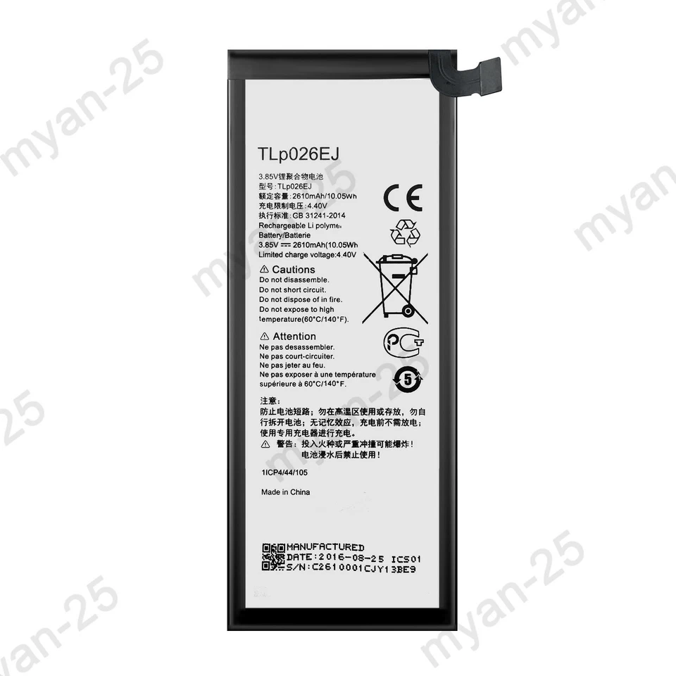 Nueva Batería Alcatel OneTouch Idol 4 6055 6055U 6055K 6055P TLp026EJ TLp026E2 EE. UU. Foto 2 de 4