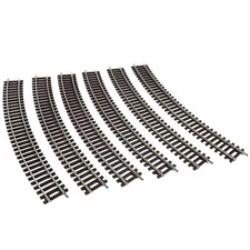 Evemodel HO Scale Code 100 19" Radius Curve Track Copper-Nickel Rail