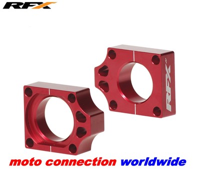 RFX PRO SERIES ACHSVERSTELLBLÖCKE ROT - HONDA CRF250 R 2009-2022 MOTOCROSS BIKE