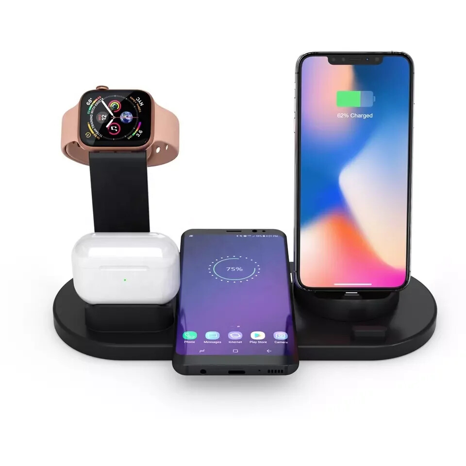 6 in 1 Fast Multi Function Charging Stand Wireless Phone