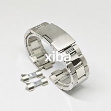 16 18 19 20 21 22 24 26mm Curved End Watch Bracelet Solid Steel Watch Band Strap