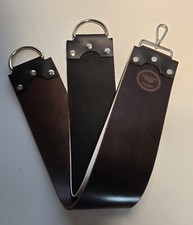 3" Duke City Veg Tan Three Component Buffalo Straight Razor Strop (Espresso)