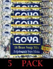 5x Goya Dry 16 BEAN SOUP MIX 16 oz Bag - No 1 Grade - 5 PACK