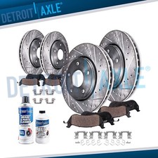 10pc Front Rear Drilled Rotors Ceramic Brake Pads for 2014-20 Nissan Rogue Sport