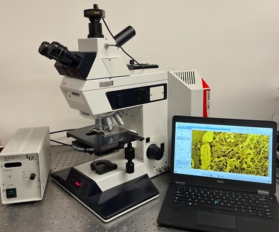 Leica DMR E Nomarski DIC Fluoresence Phase Contrast Microscope + 5MP Camera