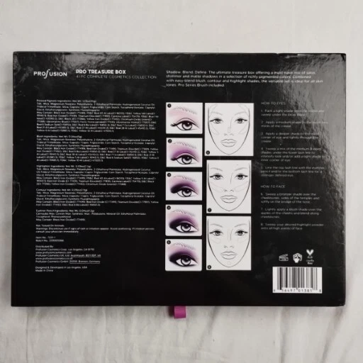 Profusion Pro Treasure Box 41 Piece Complete Cosmetic Collection Pigments Brush - Image 2 of 4