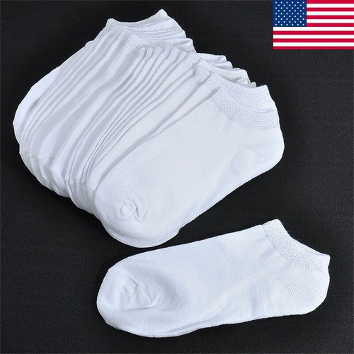 1/5Pairs White Color Low Cut Ladies Boat Short Cotton Women Ankle Socks Gift USA