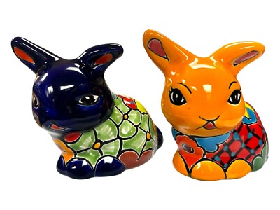 Talavera Bunny Rabbit Animal Mexican Pottery Handmade Hand Painted Home ...
