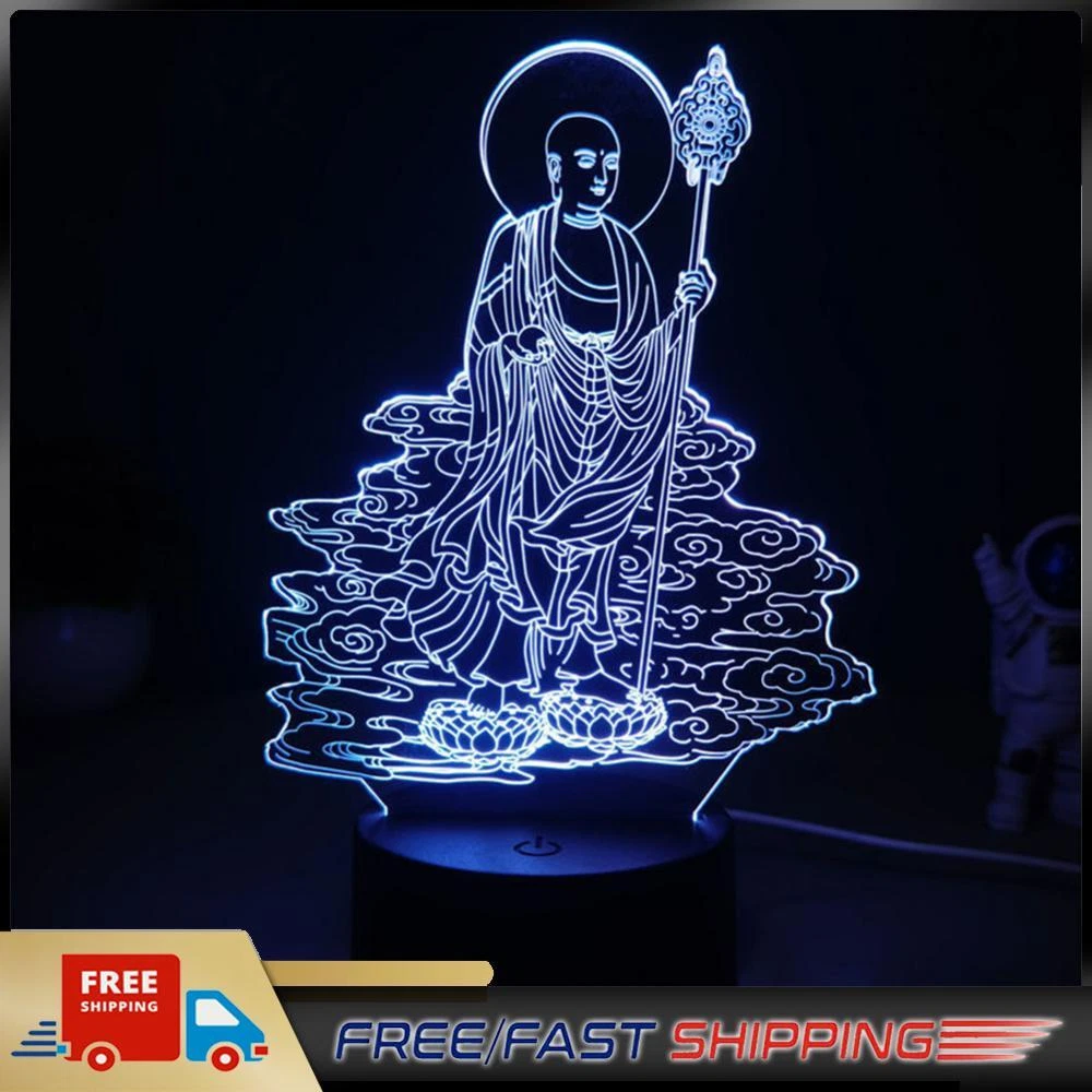 3D LED Light Base Round Acrylic Lamp Board Display Base Black