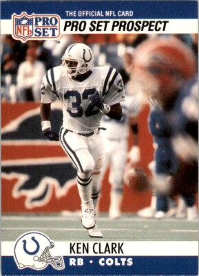 1990 Pro Set Ken Clark Rookie Indianapolis Colts #751