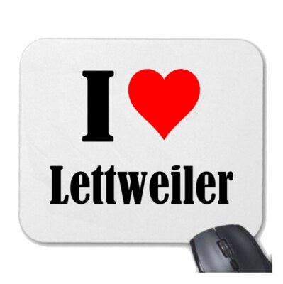 MOUSEPAD Mauspad I Love Lettweiler Ich Liebe Lettweiler