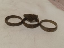 4 sehr schöne, alte patriotische Ringe von 1914, Grabenkunst
