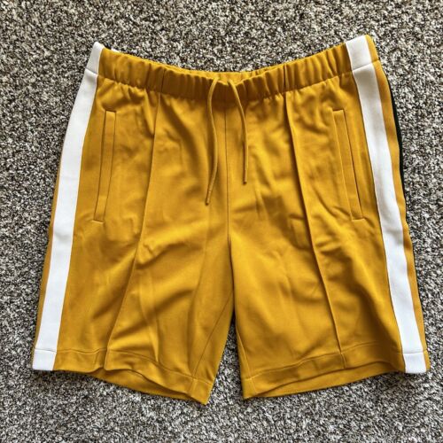 Lacoste Ricky Regal Shorts Size Small Bruno Mars Yellow Gold Summer Stripes - Picture 1 of 12