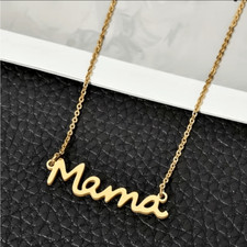1 Pc MAMA Letter Pendant Necklace Rose Gold