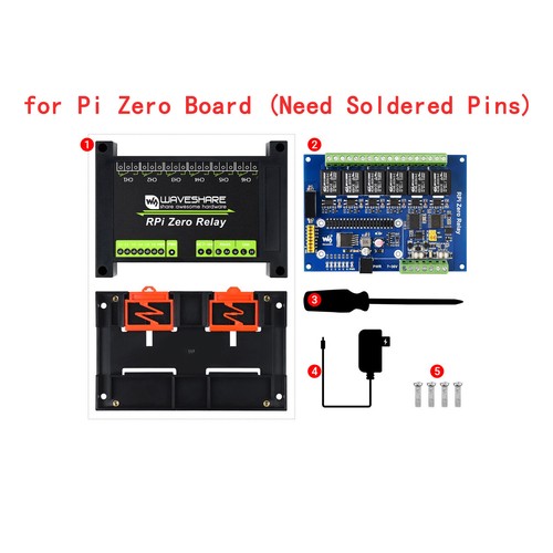 6-CH Relay RS485 CAN HAT Case Kit for RPI 0 Raspberry Pi Zero 2 W WH 0W V1.3 - 第 3/7 張圖片