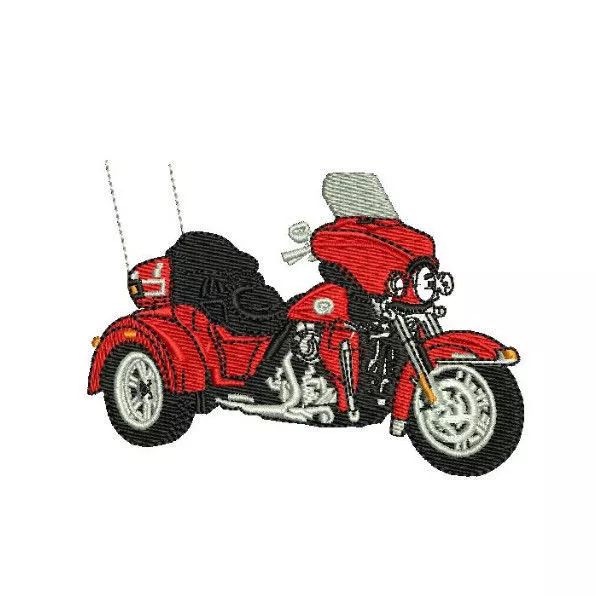 Harley Trike Motorcycle Embroidered Polo Shirt
