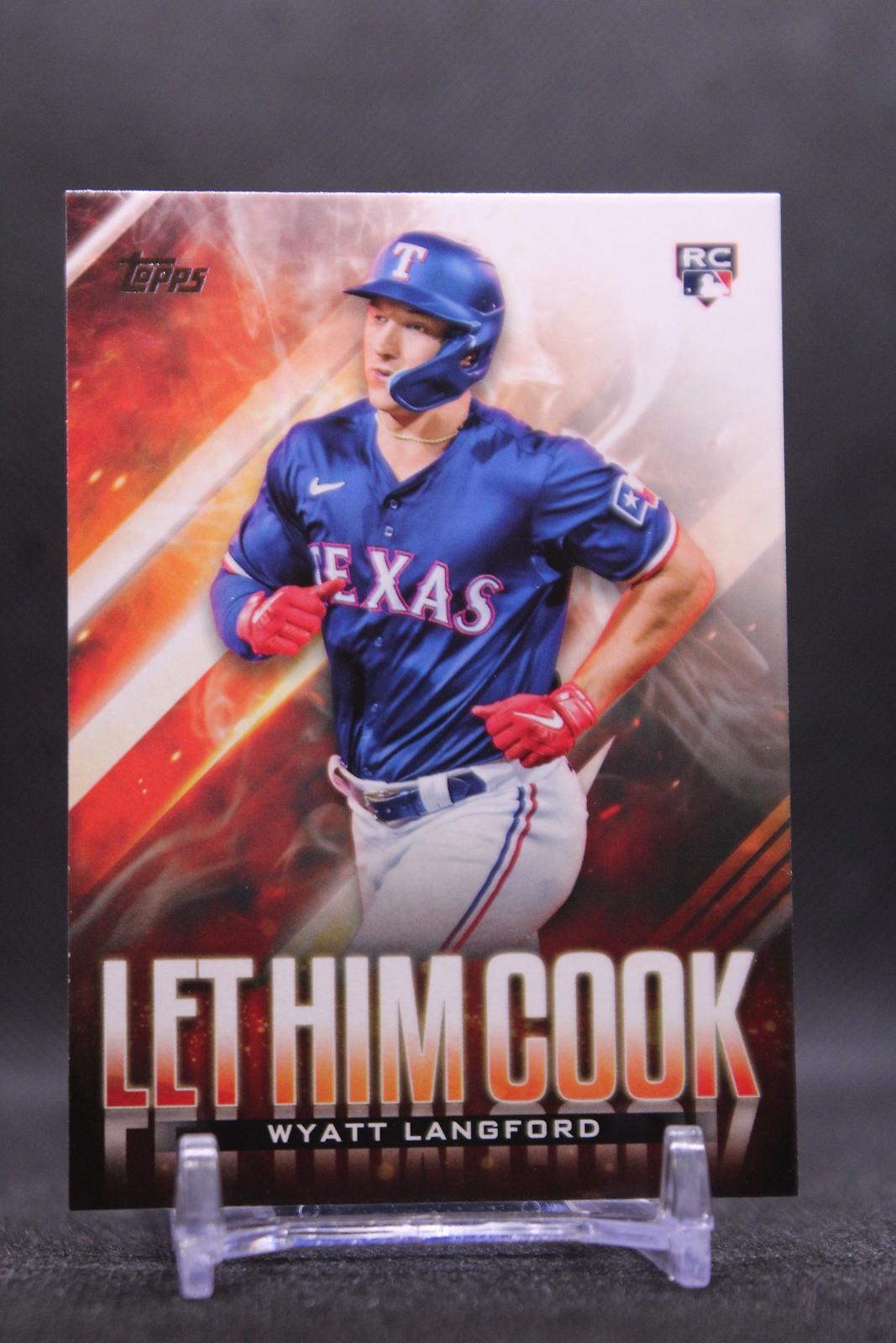 Wyatt Langford #LHC-23 2024 Topps Update Let Him Cook Texas RangersRC Rookie