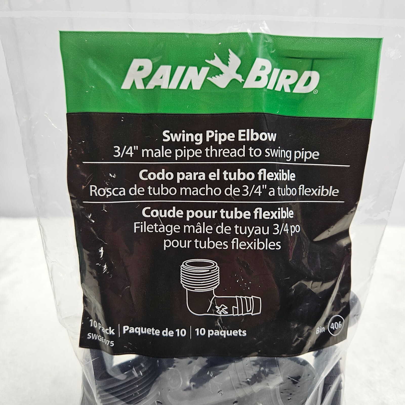 Rain Bird Swing Pipe Elbow 3/4 Inch Male Pipe Thread 40 Total Funny