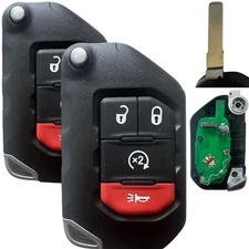 2 Smart Flip Key For JEEP Wrangler Gladiator 2018 - 2024 68416784AA OHT1130261