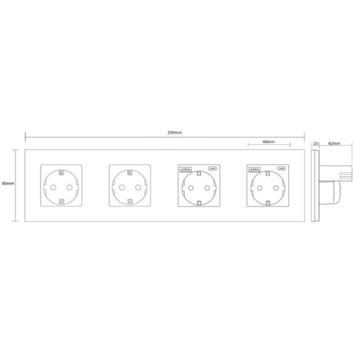 Touch Lichtschalter Steckdosen Wechselschalter Dimmer USB Alurahmen LUXUS-TIME - Bild 33 von 123