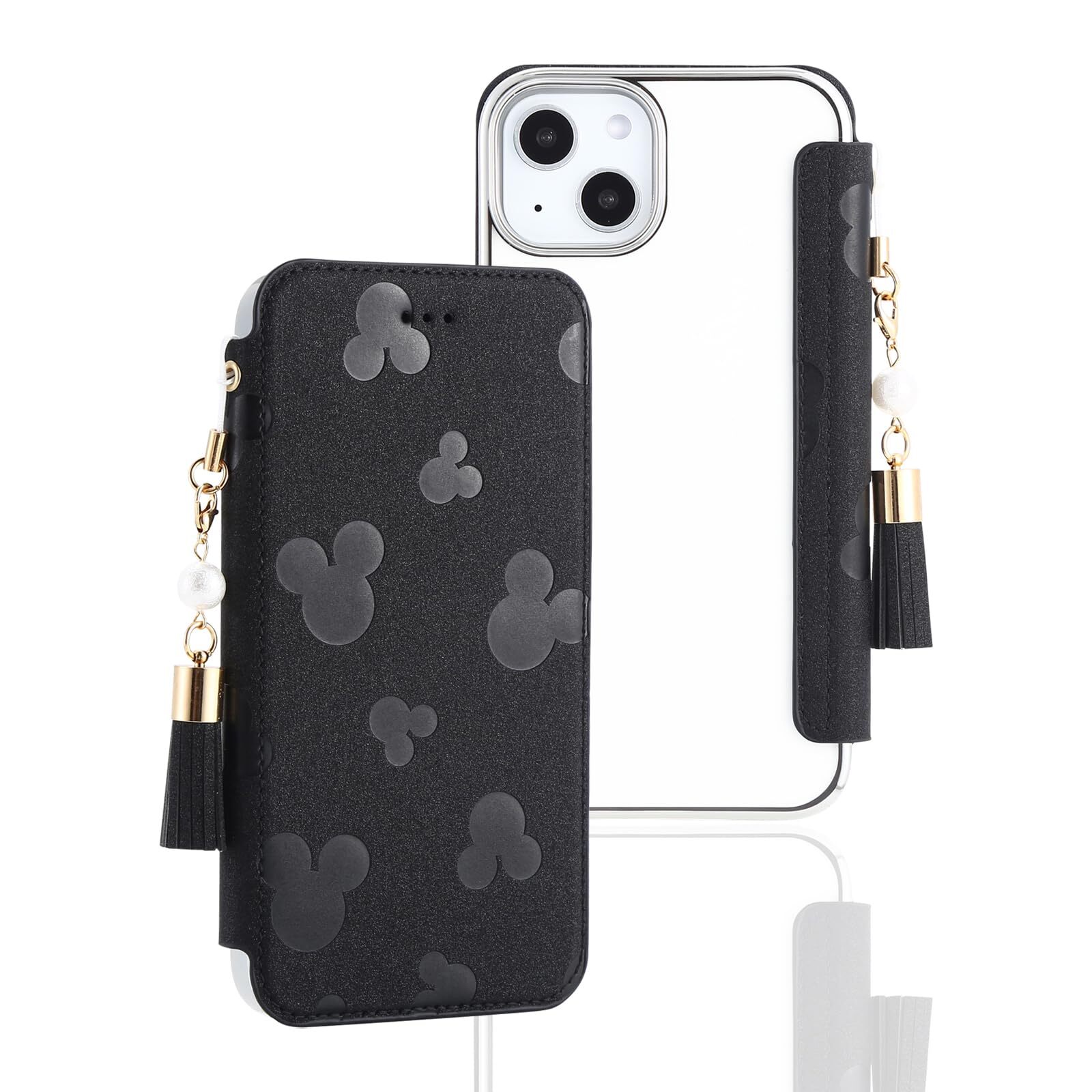 iPhone 12 12 Pro Case Notebook Type Clear Type Thin Card Holder Embossed Mo 99