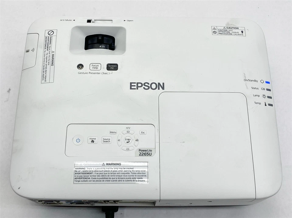 Epson PowerLite 2265U Projector Full HD WUXGA 3LCD HDMI 5500 Lumens H814A - Image 3 of 4