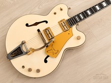 1987 Greco Super Real Wf-140 White Falcon Vintage Guitar W/ Lacquer Finish